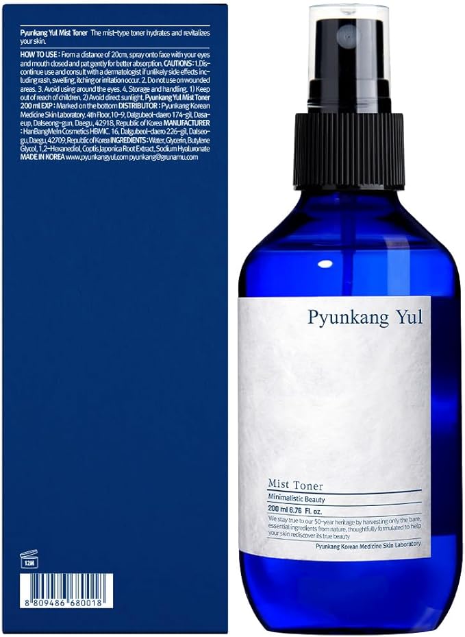 Pyunkang Yul Facial Mist Toner 6.8 Fl. Oz - Face Moisturizer Skin Care Korean Spray Toner for Oily and Combination Skin Types - Astringent for Face Certified as a Zero-Irritation - Watery Texture-VivaGrace Women