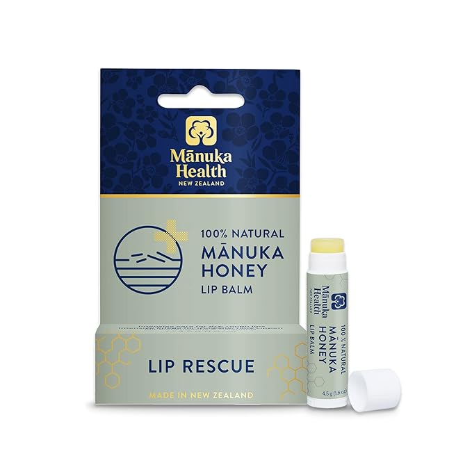 Manuka Health Lip Rescue - 0.16 oz Lip Balm for Dry Cracked Lips - 100% Natural Lip Balm with MGO 250+ Manuka Honey and Beeswax Provides Potent Lip Care-VivaGrace Women