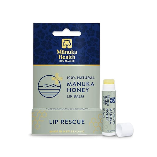 Manuka Health Lip Rescue - 0.16 oz Lip Balm for Dry Cracked Lips - 100% Natural Lip Balm with MGO 250+ Manuka Honey and Beeswax Provides Potent Lip Care-VivaGrace Women