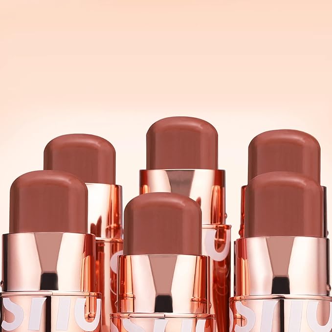 Cream Blush Stick for Cheeks Makeup,Waterproof Blush Face Stick Multi-Use Lip and Cheek Tint,Matte Finish Lightweight Easy to Blend Natural Cream Blusher Makeup for All Skin Tones- Rose Red-VivaGrace Women