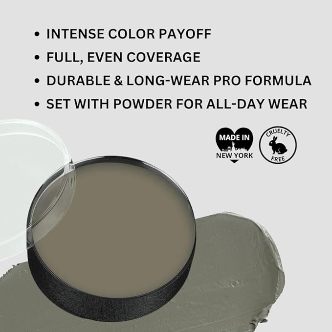 Mehron Makeup Color Cups | Stage, Foundation, Face Paint, Body Paint, Halloween | Face Paint Makeup | Greasepaint .5 oz (14 g) (Zombie Flesh)-VivaGrace Women