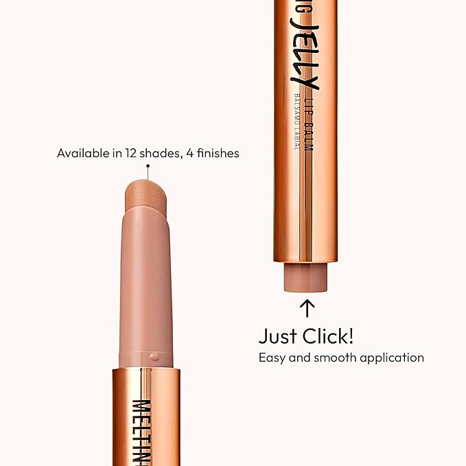 KISS NEW YORK Professional Melting Jelly Lip Balm, High Shine & Moisturizing Lip Stick, Long Lasting, Plumping Effect Look, Non-Sticky & Not Cakey, Easy Application & Natural Coverage (Brown Sugar)-VivaGrace Women