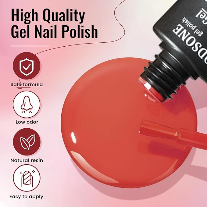 JODSONE Gel Nail Polish Kit with U V Light 32 Colors Gel Polish Nail + 4 Functional Adhesive Bottles Kit Soak Off Manicure Tools Gifts for Women-VivaGrace Women