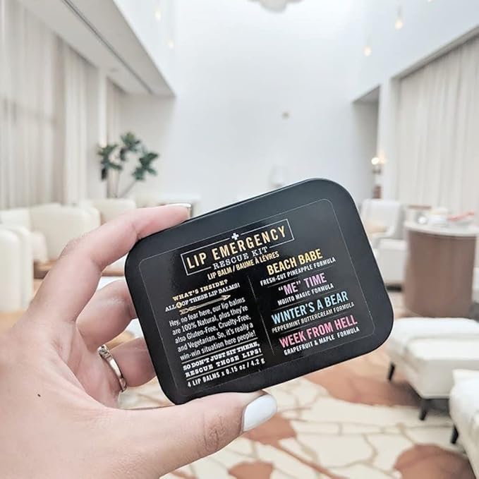 Walton Wood Farm Lip Emergency Rescue Kit, 4 Lip Balms, 0.15 oz each-VivaGrace Women