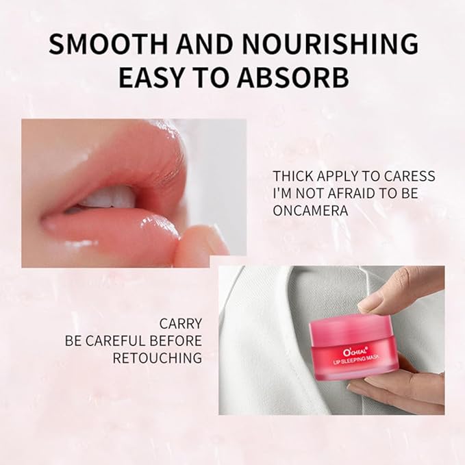 Lip Sleeping Mask 20g - Nourish & Hydrate Lip Mask Night Treatment Lip Balm Skin Care Lip Moisturizer Sleep Mask Repair Chapped Cracked Lips Dry Lips for Girls, Women and Men (Berry)-VivaGrace Women