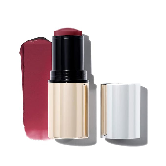 MAKE Beauty Heat Stroke Cream Blush Stick for Cheeks with Natural Hydrating Dewy Finish. Creamy Gel Blush Balm - Shade Slush, Violet Purple Cheek Tint-VivaGrace Women
