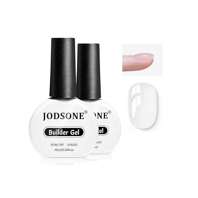 JODSONE 2Pcs 10ml Builder Gel Set, Clear Gel Nail Strengthener for Thickening, Nail Extension, Apex Building, Repairing Broken Nails, Long Lasting DIY Nail Art Gift for Women-VivaGrace Women