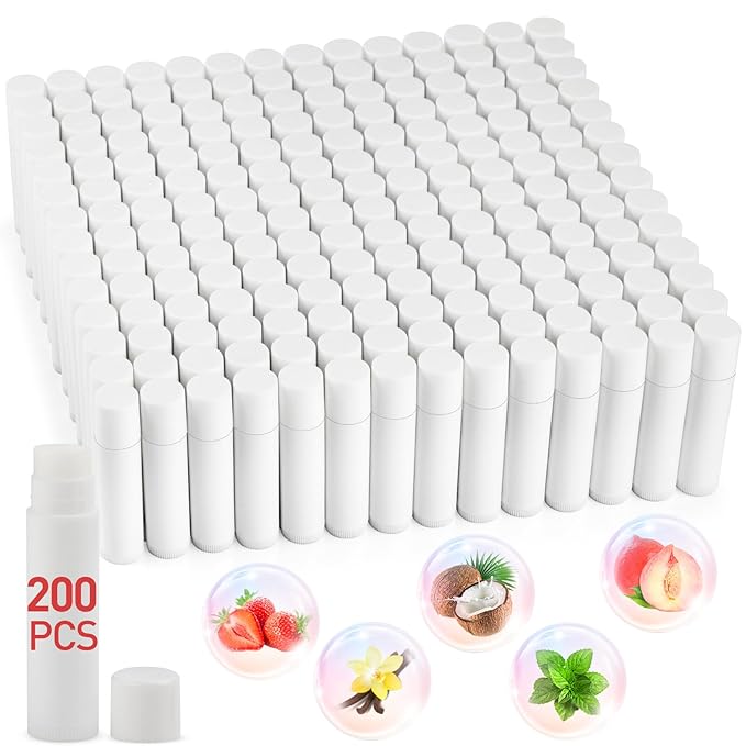 DMSKY Lip Balm Bulk Unlabeled 200 Pack, Natural Ingredients Vitamin E Shea Butter, Custom Chapstick Bulk For Party Favors & Wedding Favors-VivaGrace Women