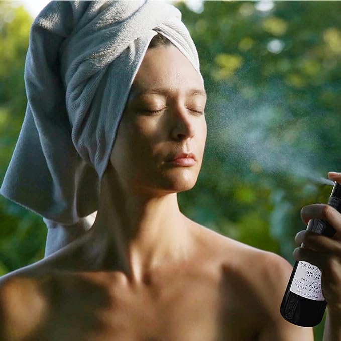 Organics - Radiance, Ultra-Hydrating Rose Water Spray for Face and Neck, Face Mist with Organic Rose Flower Essence, Facial Mist for All Skin Types, Hydrates Dry and Dull Skin, 3.4 fl oz-VivaGrace Women