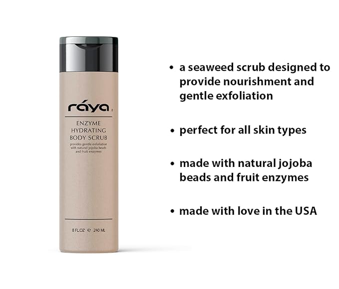 RAYA Enzyme Hydrating Body Scrub 8 oz Orange Vanilla Scent (S-104) | Gentle and Exfoliating Body Scrub | Made with Seaweed, Jojoba Beads, and Fruit Enzymes-VivaGrace Women