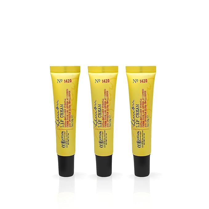 C.O. Bigelow Lemon Lip Cream Trio, Ultra-Emollient Formula with Shea Butter, 0.5 oz / 14g each, pack of 3-VivaGrace Women