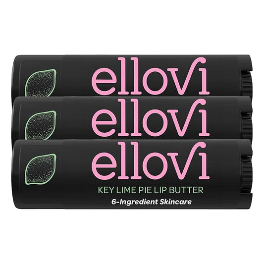 Natural Lip Butter Lip Balm - Key Lime - Pure Enough to Eat - Made With Just 6 Vegan Ingredients - Moisturizing Lip Care for All Day Hydration (3-Pack)-VivaGrace Women