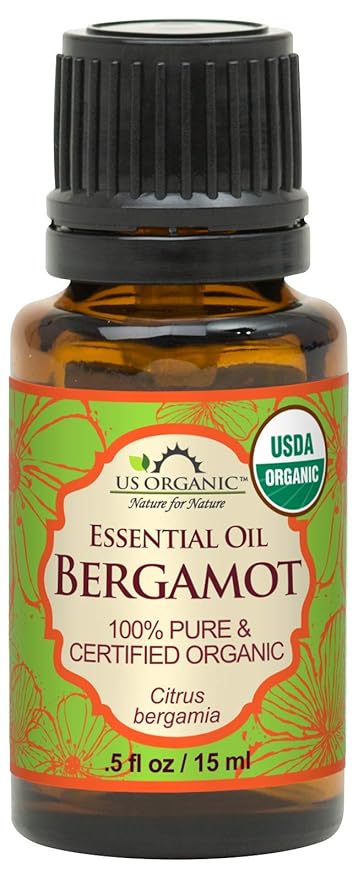 US Organic 100% Pure Bergamot Essential Oil, USDA Certified Organic, Cold Pressed, with Euro droppers (More Size Variations Available) (15 ml / .5 fl oz)-VivaGrace Women