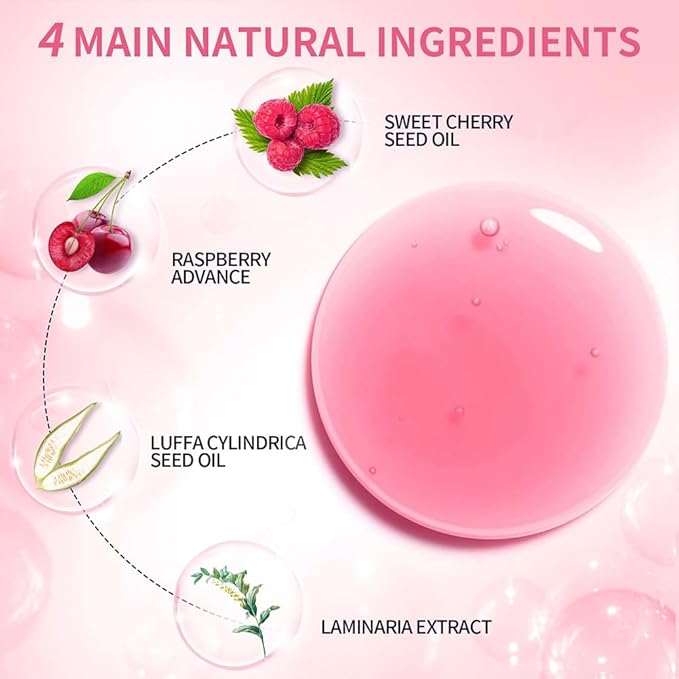 Hydrating Lip Glow Oil, Moisturizing Lip Glow Oil, Nourishing Glossy Transparent Lip Oil, Plumping Lip Oil, Lip Balm, Non-sticky Tinted Toot Lip Balm for Lip Care (CHERRY) 0.2 OZ-VivaGrace Women