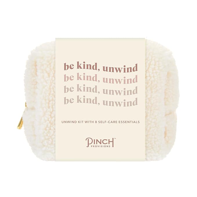 Pinch Provisions Be Kind UnWind Kit, Includes 8 Luxury Self Care and Spa Beauty Essentials, Perfect for Birthday Present, Self-Care Nights, Bachelorette, Christmas or Slumber Party Gift-VivaGrace Women