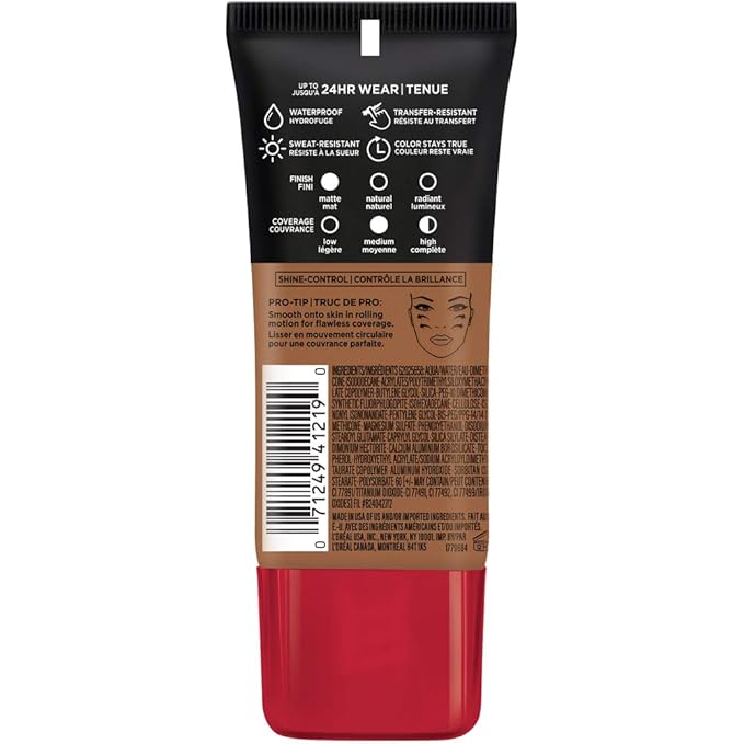 L'Oreal Paris Cosmetics Makeup Infallible Pro-Matte Liquid Longwear Foundation, Nutmeg, 1 fl oz-VivaGrace Women