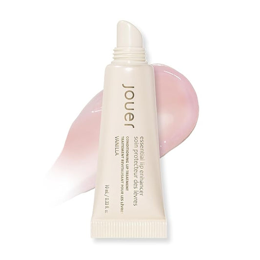 Jouer Essential Vegan Lip Enhancer - Plumping Lip Gloss - Enhancing Lip Conditioner - Moisturize, Plump, & Nourishing Lip Care - Jojoba Seed Oil & Maxi Lip Formula for Moisturizing & Fullness, Vanilla-VivaGrace Women