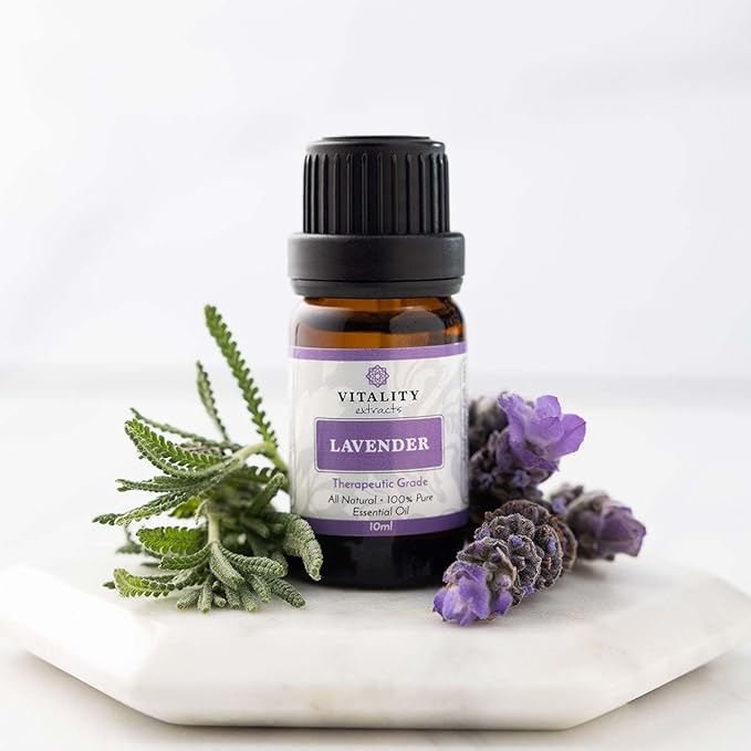 Vitality Extracts Lavender Essential Oil - Natural Calm, Stress Relief, Skin Care, Rest & Relaxation, Fresh Scent, Undiluted-VivaGrace Women