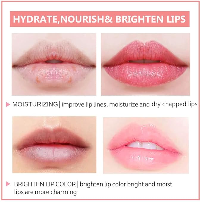 Bee Lip Balm Honey Pot, Strawberry & Honey Moisturizing Propolis Lip Mask, Hydrating & Prevention Dry and Cracked Lip Scrubs Exfoliator, Reduces Lip Lines (2Pcs Yellow)-VivaGrace Women