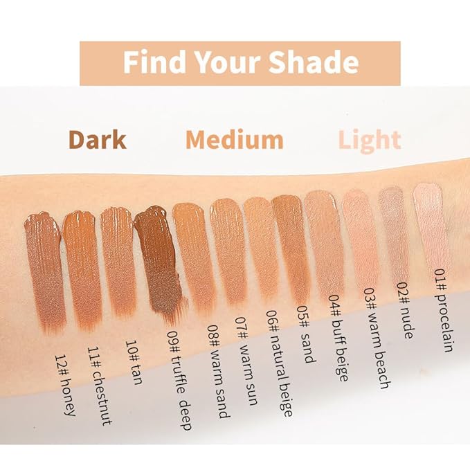 Flawless Matte Liquid Foundation Makeup, Vegan & Cruelty-Free, Liquid Oil-Free Foundation Face Makeup for Combination & Oily Skin, Longwear Medium-Full Coverage (06, 30ml)-VivaGrace Women