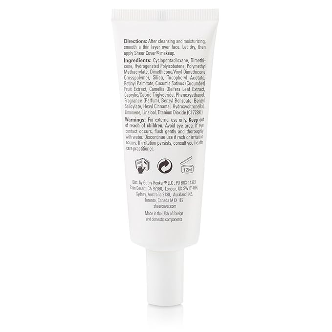 Sheer Cover – Base Perfector Primer – Helps Fill Fine Lines and Wrinkles for Makeup Application – 1.25 Ounce-VivaGrace Women