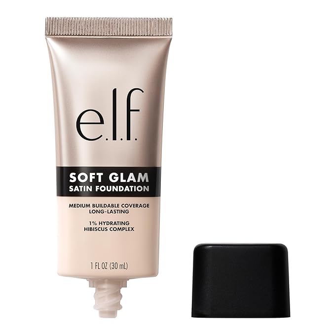 e.l.f. Soft Glam Foundation, Medium Coverage, Long-Lasting & Buildable Foundation For A Smooth, Satin Finish, Vegan & Cruelty-Free, 10 Fair Cool-VivaGrace Women