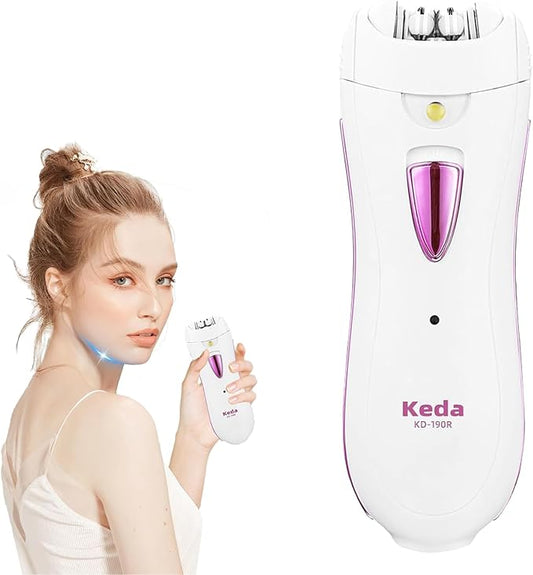 Smooth Glide Epilators Hair Removal for Women, Rechargeable Epilator, Portable Glamorous Skin Epilator for Women Face with LED Light, Hair Removal Device for Armpits/Bikini Line/Chin/Arms/Legs-VivaGrace Women