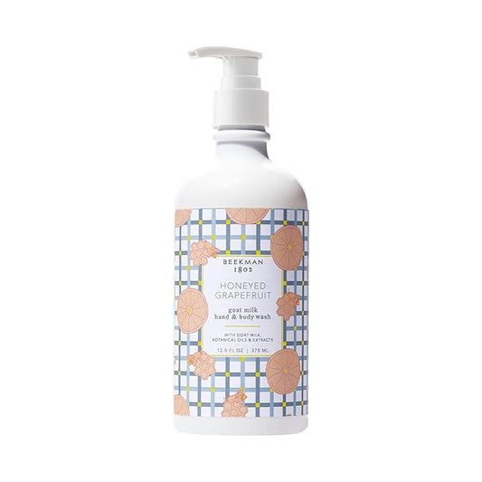 Beekman 1802 Goat Milk Hand Wash, Honeyed Grapefruit - Scented - 12.5 oz - Cleanses, Softens & Nourishes Skin - Rinses Away Impurities - Good for Sensitive Skin - Cruelty Free