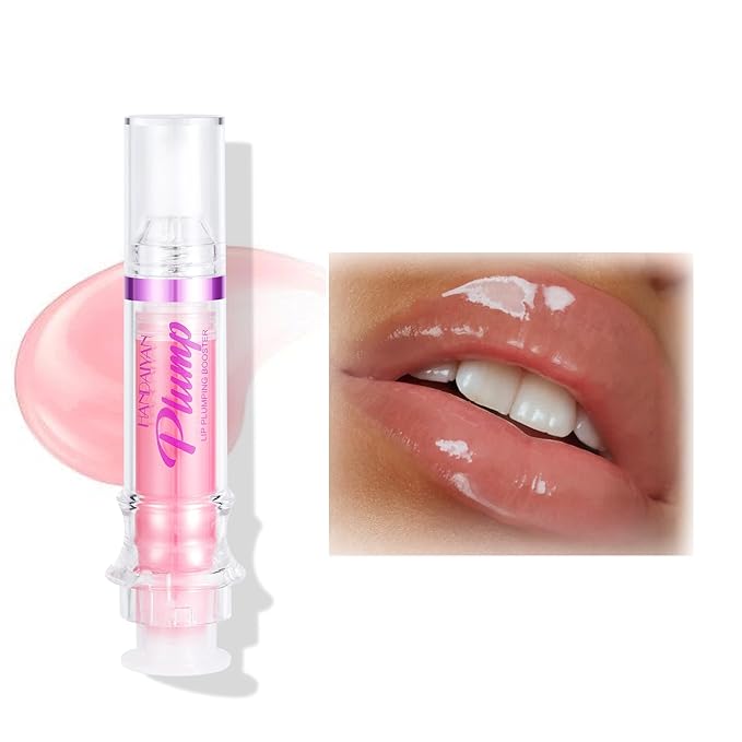 Natural Spicy Lip Plumping Booster Lip Plumping Oil，Lip Plumper Gloss, Ultra-Hydrating & Nourishing Plump and Pout Lip Plumper, Glossy Finish Fuller Lip Plumping Lip Gloss for Women Girls(01#)-VivaGrace Women