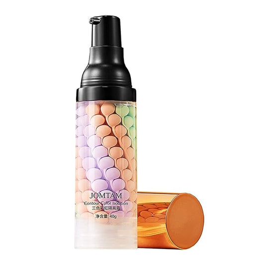 Contour Multi-Color Pink Green Purple Isolation Waterproof Natural Makeup Protection Hydration Oil Balance Moisturizing 40g-VivaGrace Women