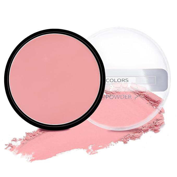 Boobeen Powder Blush Matte Blush, Highly Pigmented Beauty Cream Blush Palette for Create A Natural Cheek Flushed Look, Rich Colors (C-05)-VivaGrace Women