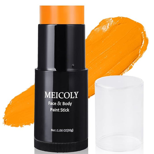 MEICOLY Orange Face Body Paint Stick(1.06 Oz),Cream Blendable Face Paint,Orange Eye Black Baseball/Softball,Sweatproof Waterproof Face Painting for Halloween Pumpkin Special Effects SFX Cosplay Makeup-VivaGrace Women