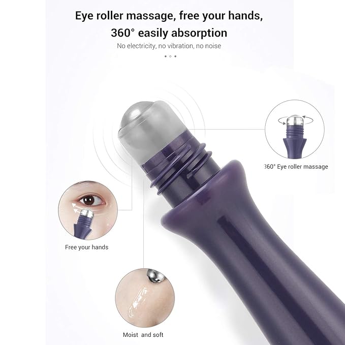 RollOn Eye Serum, Moisturizing Eye Serum AntiWrinkle Skin Lifting Firming Eye Serum for Anti Aging Skin Care with Dark Circles (01)-VivaGrace Women