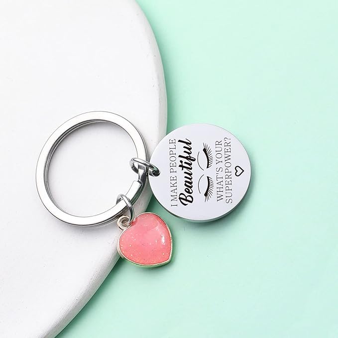 Lashes Keychain Lashes Girl Gift Eyelashes Artist Keychain Beautician Gift Makeup Lover Gift-VivaGrace Women