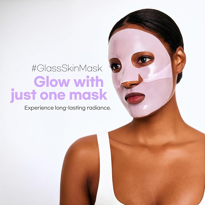 Cell Fusion C Glass Skin Collagen Mask, 1.23 oz. x 5 Sheets, Overnight Hydrogel Mask with Triple Collagen & Niacinamide, Hydrating and Plumping, Korean Skincare-VivaGrace Women