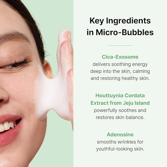 MENOKIN 30 Seconds Quick Bubble Mask [CLEAR] - [Cica] in Micro-bubbles For Soothing & Skin Strengthening, Hydration, Clearer Complexion, Korean Skin Care Essential, 70 Uses, 3.21 fl.oz-VivaGrace Women