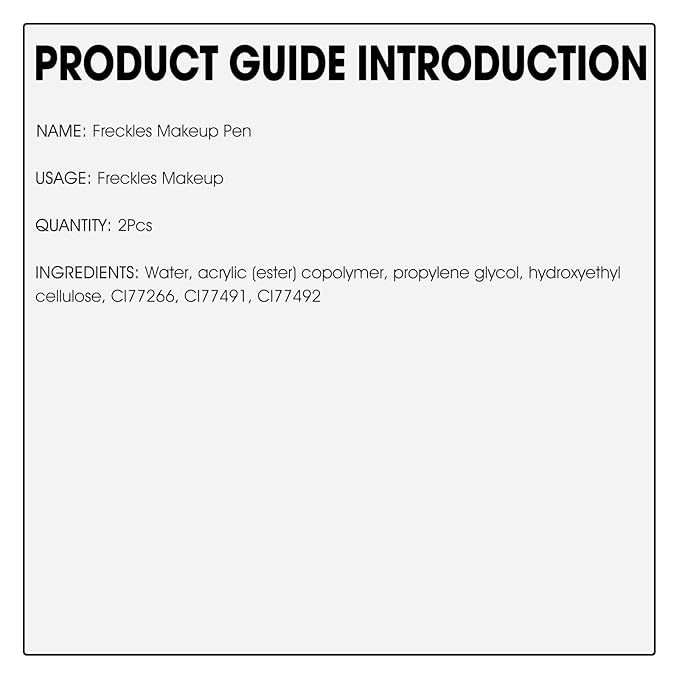 2 Pcs Freckle Pen Set, Natural Lifelike Fake Freckles Makeup Pen Magic Brown Color Freckles Makeup Tool Long-Lasting Waterproof Dot Spot Pen for Effortless Sunkissed Makeup (Light Brown)-VivaGrace Women