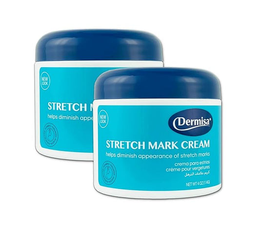 Dermisa Stretch Mark Cream | With Cocoa Butter, Vitamin E, Collagen & Elastin | 4 OZ | Pack of 2-VivaGrace Women