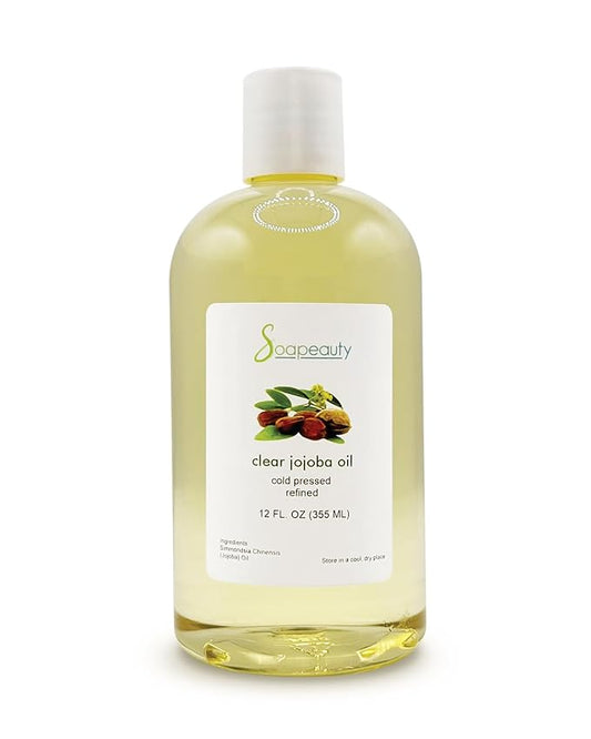 Soapeauty Clear Jojoba Oil | 100% Pure & Natural | Refined, Cold Pressed, Hexane Free | Moisturizing Oil for Skin, Face, Hair & Nails | 12 fl oz-VivaGrace Women