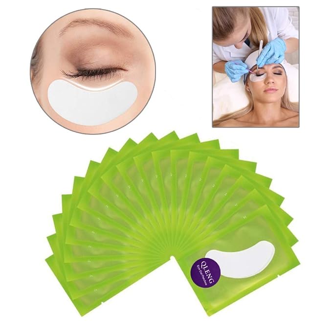 55 Pairs Set, Under Eye Hydrogel Pads, Professional Lint Free Eye Mask Eyelash Extension Gel Patches Kit for Adhesive Lash Beauty Tool (Green)-VivaGrace Women