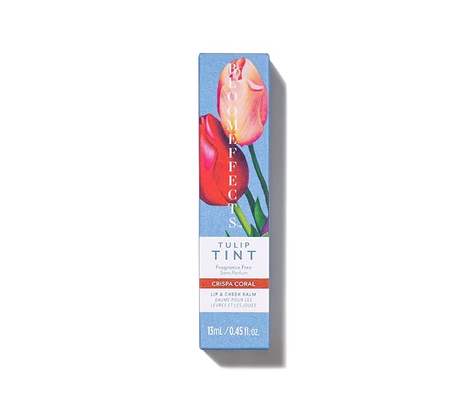 Bloomeffects - Natural Tulip Tint Lip + Cheek Balm | Cruelty-Free, Non-Toxic, Clean Beauty (Crispa Coral)-VivaGrace Women