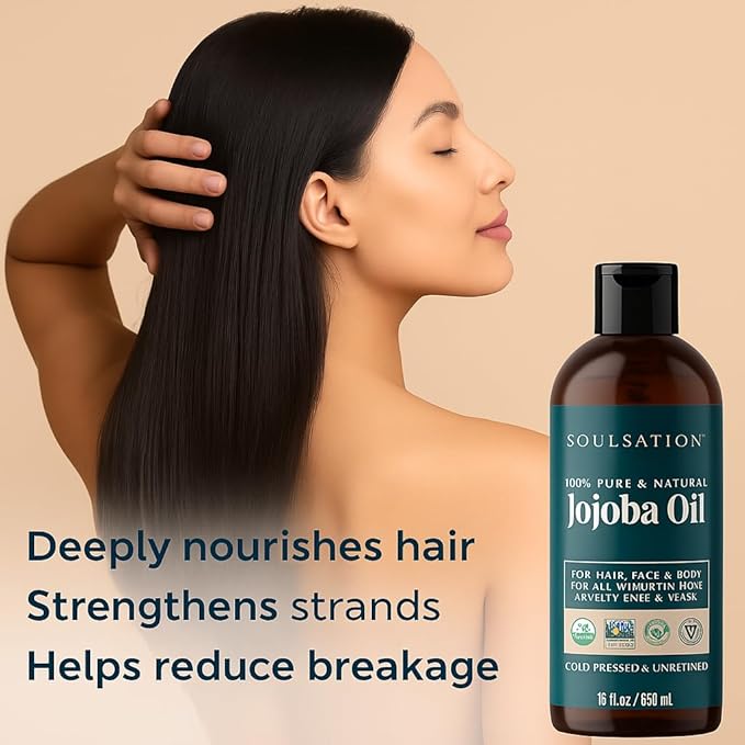Organic Jojoba Oil for Skin, Hair & Face (8oz) | 100% Pure, Natural Cold Pressed-VivaGrace Women