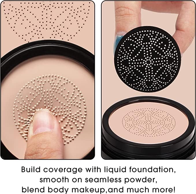 Beauty Glazed Mushroom Head Air Cushion CC Cream Foundation Cover Concealer Makeup Moisturizing Brightening Pigment Liquid Foundation, Even Skin Tone Makeup Base BB # 02 Naturel-VivaGrace Women