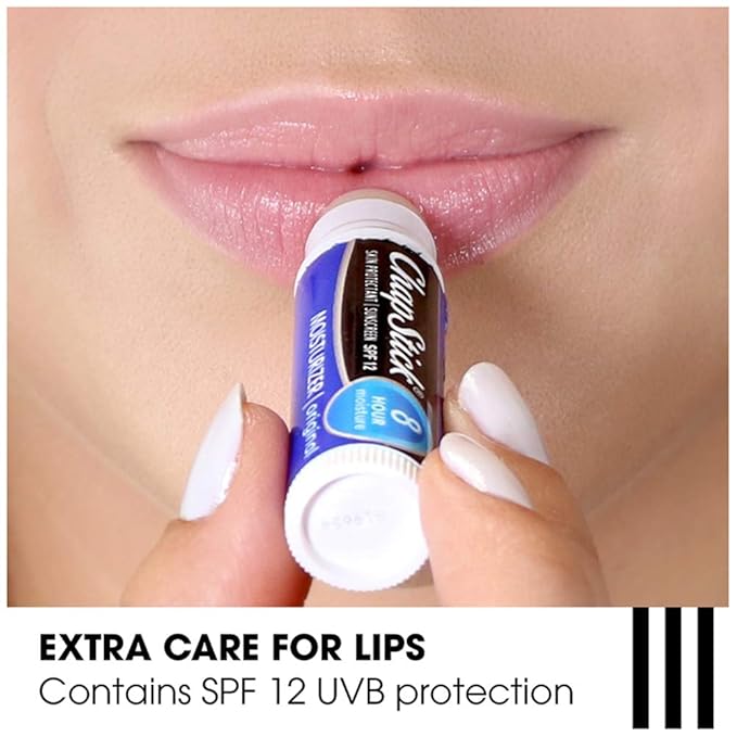 ChapStick Moisturizer Original, Black Cherry and Cool Mint Lip Balm Tubes Variety Pack, SPF 15 and Skin Protectant - 0.15 Oz (Pack of 3)-VivaGrace Women