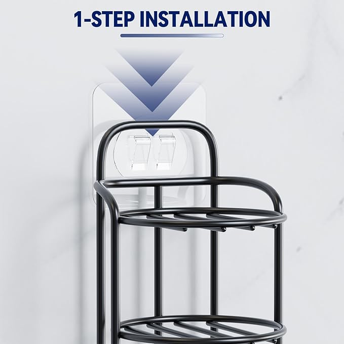 3-Tier Shower Soap Shampoo Bar Holder, Self Adhesive & Freestanding Draining Bathroom Soap Dish Caddy for Bathroom Wall Accesories Decor-VivaGrace Women