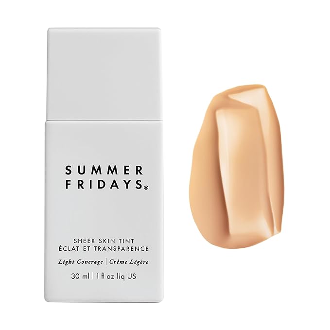 Summer Fridays Sheer Skin Tint - Skin Tint with Hyaluronic Acid - Helps Diminish Uneven Skin Tone - Sheer to Light Coverage - Shade 2 - Light with Cool Undertones (1 Fl Oz)-VivaGrace Women