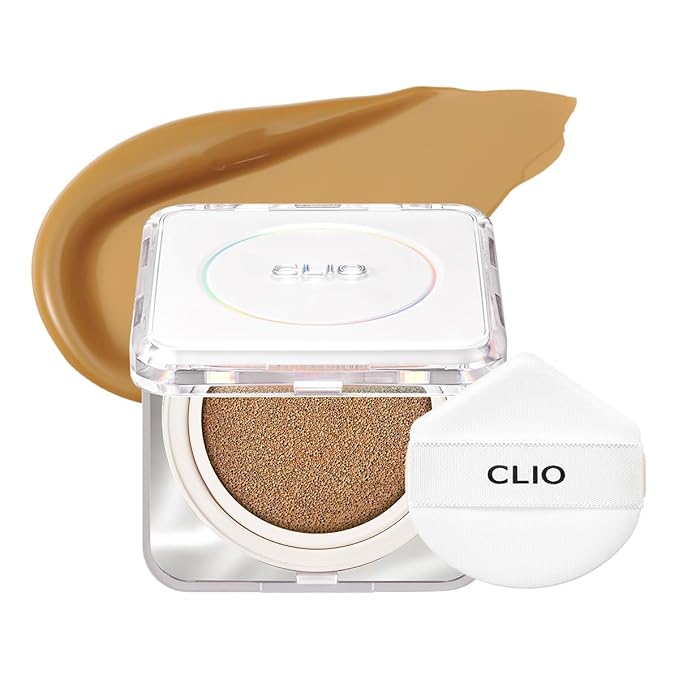 CLIO Kill Cover Founwear Cushion The Original – 20 Shades, Buildable Light to Medium Coverage, Natural Finish, Korean Makeup Foundation, Long-Lasting Skin Fit, 30N LATTE-VivaGrace Women