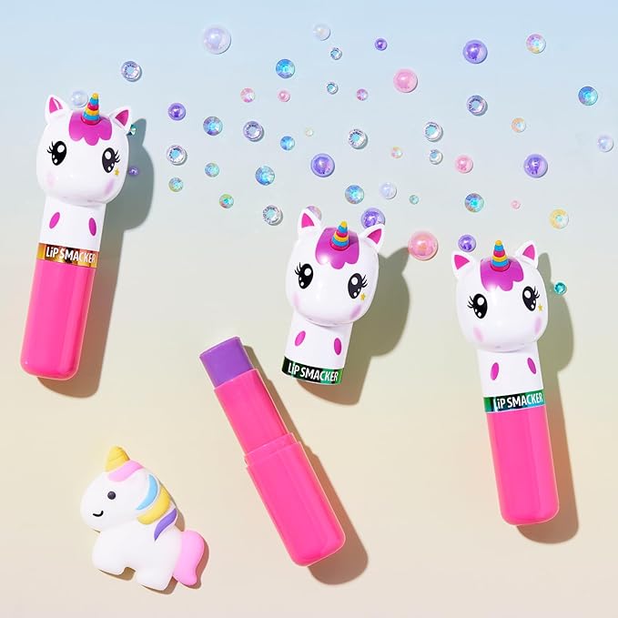 Lip Smacker Lippy Pals Unicorn, Flavored Moisturizing & Smoothing Soft Shine Lip Balm, Hydrating & Protecting Fun Tasty Flavors, Cruelty-Free & Vegan - Unicorn Magic-VivaGrace Women
