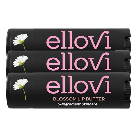 Natural Lip Butter Lip Balm - Blossom - Pure Enough to Eat - Made With Just 6 Vegan Ingredients - Moisturizing Lip Care for All Day Hydration (4-Pack)-VivaGrace Women