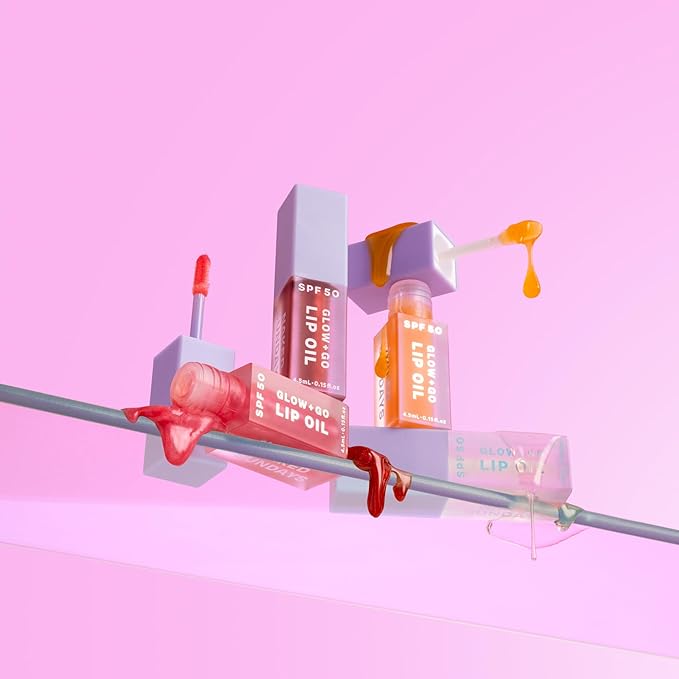 SPF50 Glow & Go Lip Oil: Lip Oil with SPF, Moisturizes and Protects Lips, 4.5ml (Salted Caramel)-VivaGrace Women